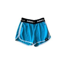 Justice sport girls size large, 12–14 blue white gym shorts